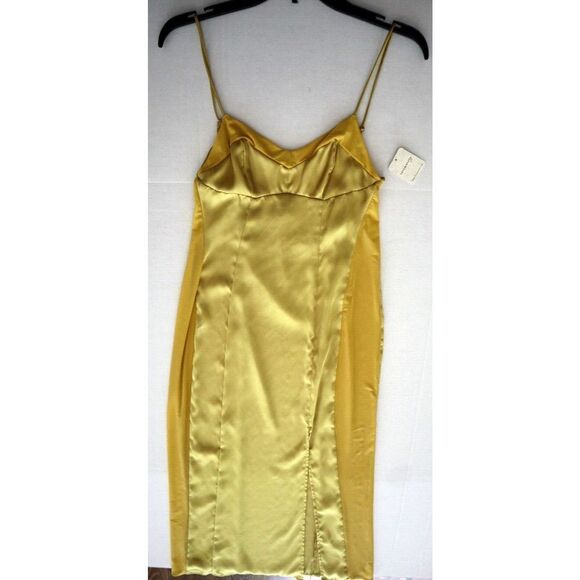 Intimately Free People OB1584646 Women's Sz XS Yellow City Cool Slip Dress - Picture 4 of 9
